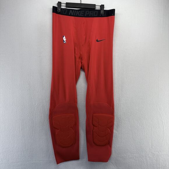 Nike Pro NBA Compression Pants Men's 2XL Tall 2XLT Red padded Hyperstrong NEW - Picture 1 of 13